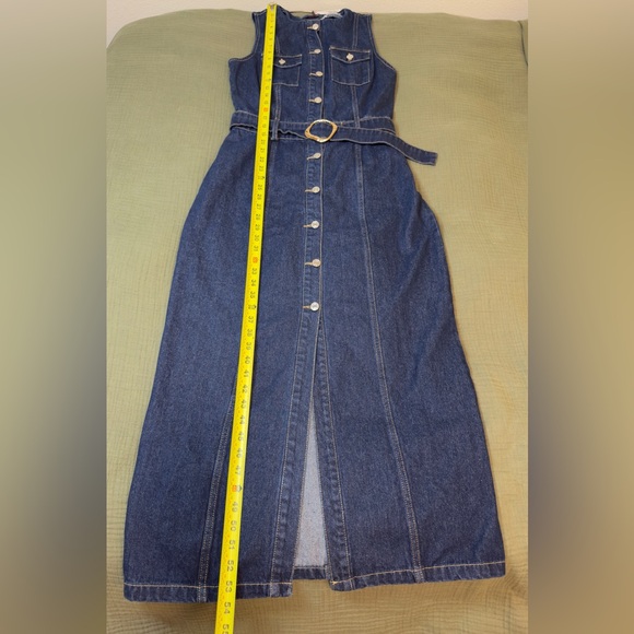 MICAS Denim Button-Front Maxi Dress Size Large New With Tag - Picture 3 of 8